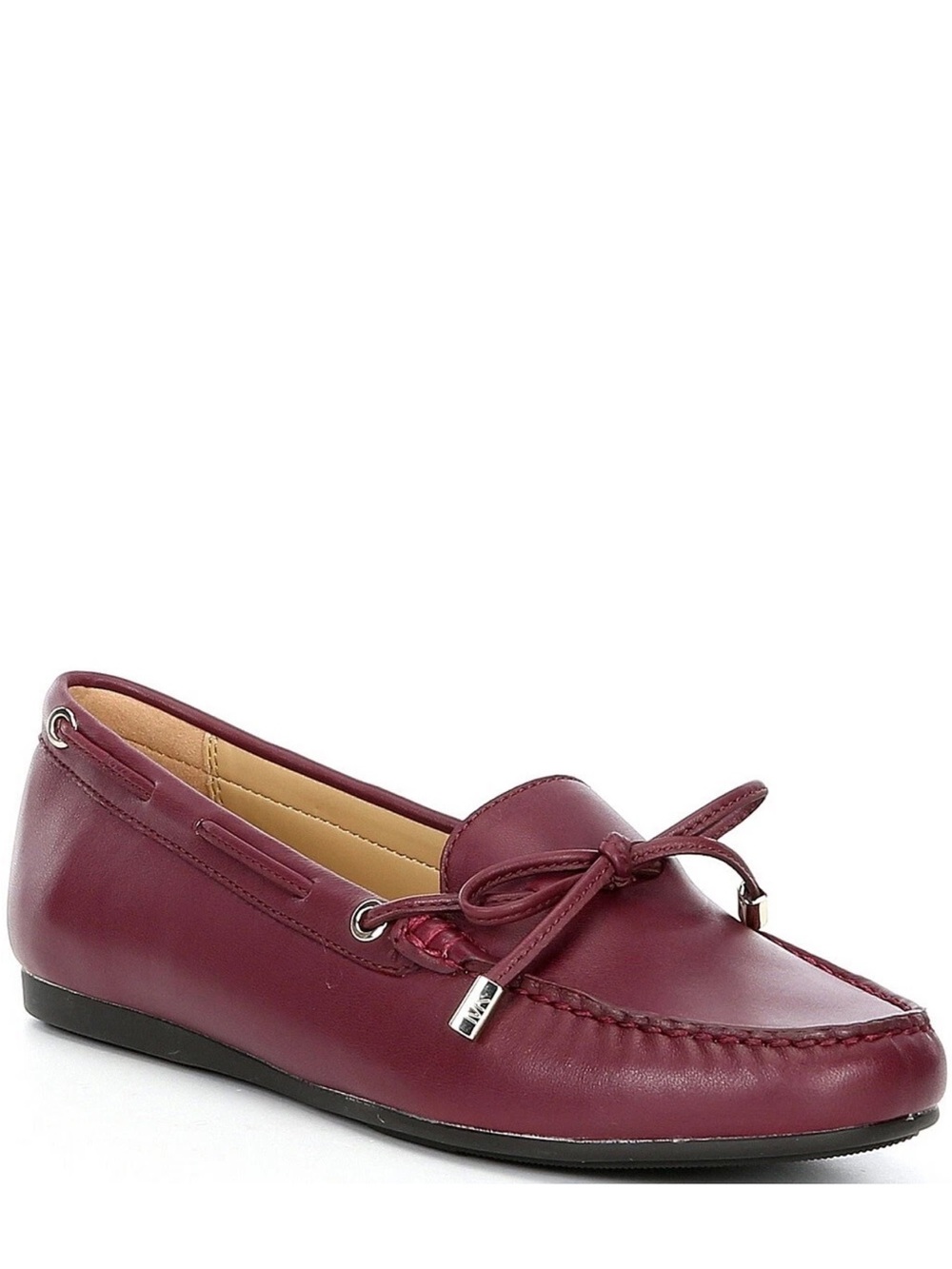 Michael Kors Sutton Moc Leather Loafers Berry Purple Moccasins Size 10